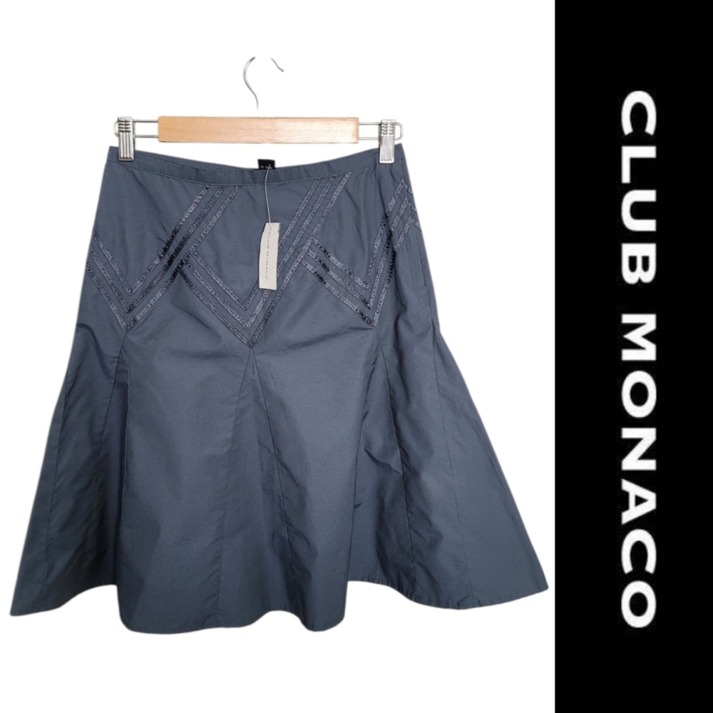 🆕️ Club Monaco Rebecca A Line Ribbon Embellished Skirt